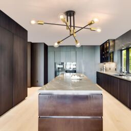 COMELY Sputnik Ceiling Lights, 6 Lights E27 Vintage Living Room Ceiling Lights in Black - thumbnail 4