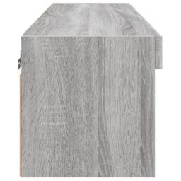 Berkfield Home TV Cabinet with LED Lights Grey Sonoma 80x30x30 cm - Size: 80 x 30 x 30 cm - thumbnail 9