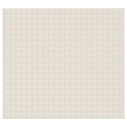 Berkfield Home Weighted Blanket Light Cream 200x230 cm 9 kg Fabric - thumbnail 3