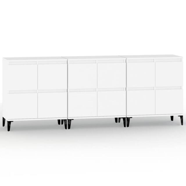Berkfield Home Sideboards 3 pcs White 60x35x70 cm Engineered Wood - Size: 60 x 35 x 70 cm - image 1