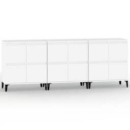 Berkfield Home Sideboards 3 pcs White 60x35x70 cm Engineered Wood - Size: 60 x 35 x 70 cm - thumbnail 1