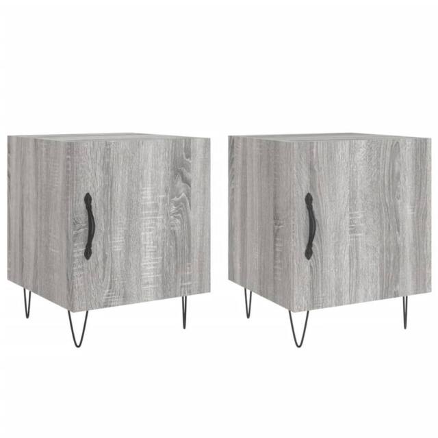 Berkfield Home Bedside Cabinets 2 pcs Grey Sonoma 40x40x50 cm Engineered Wood - Size: 40 x 40 x 50 cm - image 1