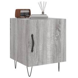 Berkfield Home Bedside Cabinets 2 pcs Grey Sonoma 40x40x50 cm Engineered Wood - Size: 40 x 40 x 50 cm - thumbnail 4