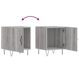 Berkfield Home Bedside Cabinets 2 pcs Grey Sonoma 40x40x50 cm Engineered Wood - Size: 40 x 40 x 50 cm - thumbnail 9