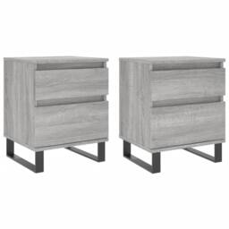 Berkfield Home Bedside Cabinets 2 pcs Grey Sonoma 40x35x50 cm Engineered Wood - Size: 40 x 35 x 50 cm - thumbnail 1