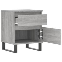 Berkfield Home Bedside Cabinets 2 pcs Grey Sonoma 40x35x50 cm Engineered Wood - Size: 40 x 35 x 50 cm - thumbnail 7