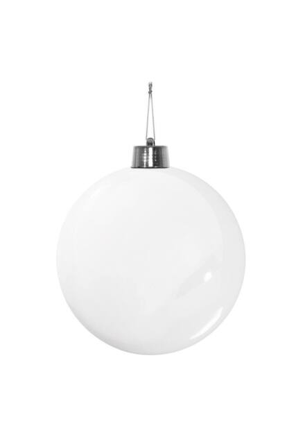 KDMD White Shiny Shatterproof Bauble x1 30cm - image 1