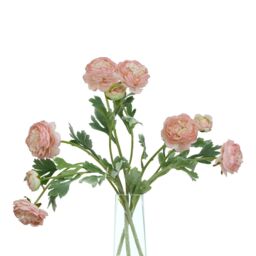 Hill Interiors The Natural Garden Collection Ranunculus Artificial Flower in Baby Pink - thumbnail 4