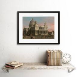"Artery8 Old Master Canaletto St Pauls Cathedral London Framed Wall Art - Size: W12"" x H16""" - thumbnail 2