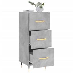 Berkfield Home Sideboard Concrete Grey 34.5x34x90 cm Engineered Wood - thumbnail 4