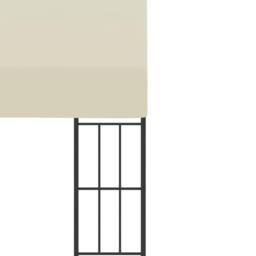 Berkfield Home Wall-mounted Gazebo 3x6 m Cream Fabric in Beige - thumbnail 5