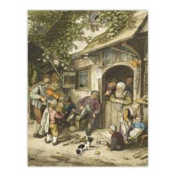 "Artery8 Cornelis Ploos van Amstel Violin Player At An Inn Wall Art Print - Size: W12"" x H16""" - thumbnail 1