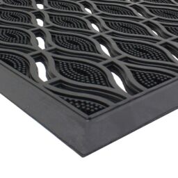 JVL Elipses Eyes Rubber Doormat 40x70cm in Black - Size: 40 cm x 70 cm - thumbnail 4