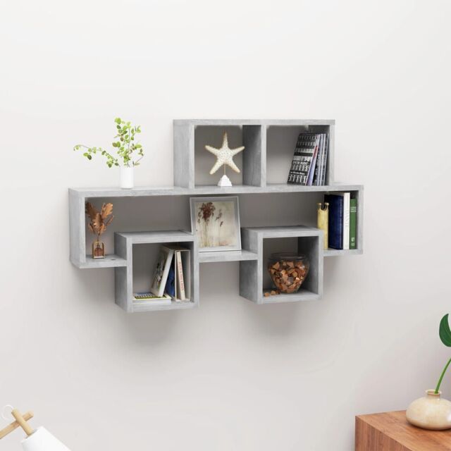 Berkfield Home Car-shaped Wall Shelf Concrete Grey 82x15x51 cm Engineered Wood - Size: 82 x 15 x 51 cm - image 1