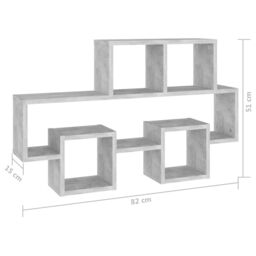 Berkfield Home Car-shaped Wall Shelf Concrete Grey 82x15x51 cm Engineered Wood - Size: 82 x 15 x 51 cm - thumbnail 6