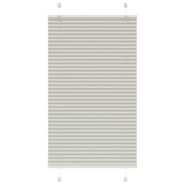 Berkfield Home Pleated Blind Light Grey 75x100 cm Fabric Width 74.4 cm Polyester - image 1