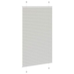 Berkfield Home Pleated Blind Light Grey 75x100 cm Fabric Width 74.4 cm Polyester - thumbnail 4