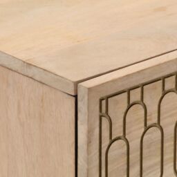 Berkfield Home Side Cabinet 60x33x75 cm Solid Wood Mango in Brown - Size: 60 x 33 x 75 cm - thumbnail 6