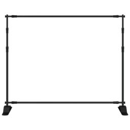 Berkfield Home Backdrop Stand Black 254x243 cm Steel - thumbnail 3