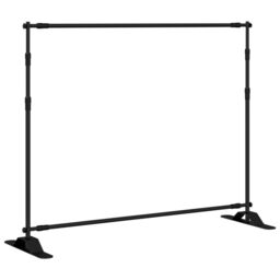 Berkfield Home Backdrop Stand Black 254x243 cm Steel - thumbnail 5