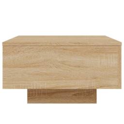 Berkfield Home Coffee Table with LED Lights Sonoma Oak 55x55x31 cm in Light Tan - Size: 55 x 55 x 31 cm - thumbnail 8