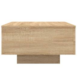 Berkfield Home Coffee Table with LED Lights Sonoma Oak 55x55x31 cm in Light Tan - Size: 55 x 55 x 31 cm - thumbnail 7