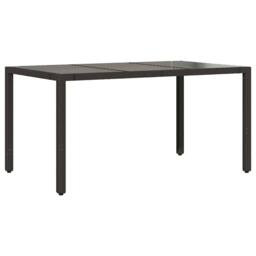 Berkfield Home Modern 5 Piece Garden Dining Set Black Poly Rattan - thumbnail 5