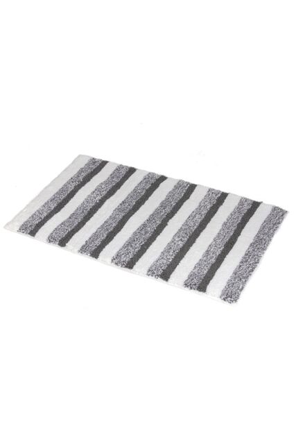 Showerdrape Milton Blue Stripe Bath Mat in Grey - image 1
