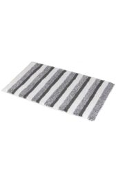 Showerdrape Milton Blue Stripe Bath Mat in Grey - thumbnail 1