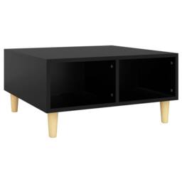 Berkfield Home Coffee Table Black 60x60x30 cm Engineered Wood - Size: 60 x 60 x 30 cm - thumbnail 1