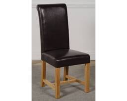 Thats Furniture Richmond 140-220cm Oak Extending Dining Table + 4 Washington Leather Chairs in Brown - thumbnail 6