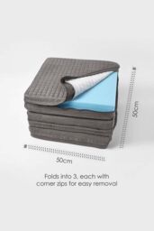 Homescapes Suede Orthopaedic Foam 3 Seater Booster Cushion in Grey - thumbnail 6