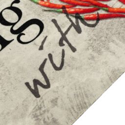 Berkfield Home Kitchen Rug Washable Peper Cooking 60x300 cm Velvet in Grey - thumbnail 3