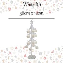 VFM e-Store Christmas Decoration 36cm x 12cm White X 1 - Size: 36 cm x 12 cm - thumbnail 2