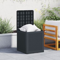 Berkfield Home Garden Storage Box Anthracite 55x53x57 cm PP - Size: 55 x 53 x 57 cm - thumbnail 4