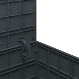 Berkfield Home Garden Storage Box Anthracite 55x53x57 cm PP - Size: 55 x 53 x 57 cm - thumbnail 9