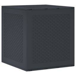 Berkfield Home Garden Storage Box Anthracite 55x53x57 cm PP - Size: 55 x 53 x 57 cm - thumbnail 2