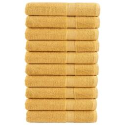 Berkfield Home Premium Sauna Towels SOLUND 10pcs Gold 80x200cm 600gsm - thumbnail 2