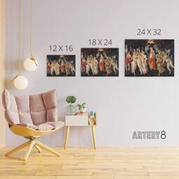 "Artery8 Sandro Botticelli Primavera Canvas Wall Art Print - Size: W24"" x H32""" - thumbnail 4