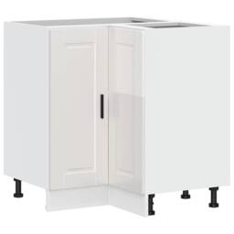 Berkfield Home Kitchen Corner Base Cabinet¬†Porto High Gloss White Engineered Wood