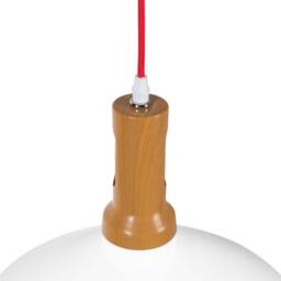 Wyld and Coco White Gold Wood Aluminium Geometric Pendant Lamp - thumbnail 5