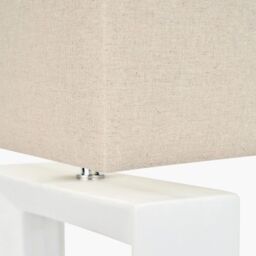 Ruma Block White Ceramic Rectangular Table Lamp - thumbnail 5