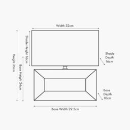 Ruma Block White Ceramic Rectangular Table Lamp - thumbnail 6