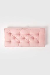 Homescapes Cotton 2 Seater Booster Cushion in Pink - thumbnail 3
