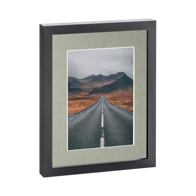 "Nicola Spring Photo Frame with 5"" x 7"" Mount - 8"" x 10"" - White Mount in Black" - image 1