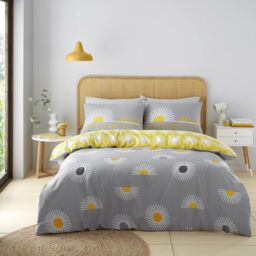 GAVENO CAVAILIA Sunburst Printed Duvet Cover in Grey - Size: King - thumbnail 1