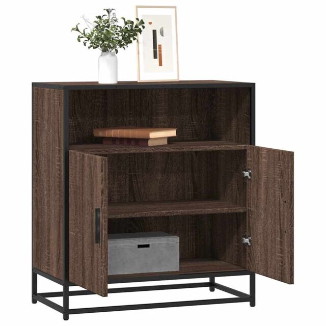 Berkfield Home Sideboard Brown Oak 68x35x76 cm Engineered Wood - Size: 68 x 35 x 76 cm - image 1