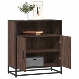 Berkfield Home Sideboard Brown Oak 68x35x76 cm Engineered Wood - Size: 68 x 35 x 76 cm - thumbnail 1