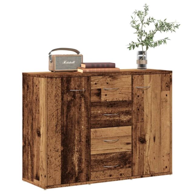 Berkfield Home Sideboard Old Wood 88x30x64 cm Engineered Wood in Brown - Size: 88 x 30 x 64 cm - image 1