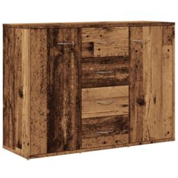 Berkfield Home Sideboard Old Wood 88x30x64 cm Engineered Wood in Brown - Size: 88 x 30 x 64 cm - thumbnail 2